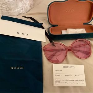 Authentic Pink Gucci Sunglasses